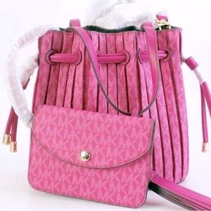 New Michael Kors Willa signature pleated tote